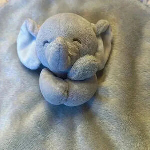 Carters  Elephant Lovey Security Blanket Plush Satin Baby Toy Gray 2016